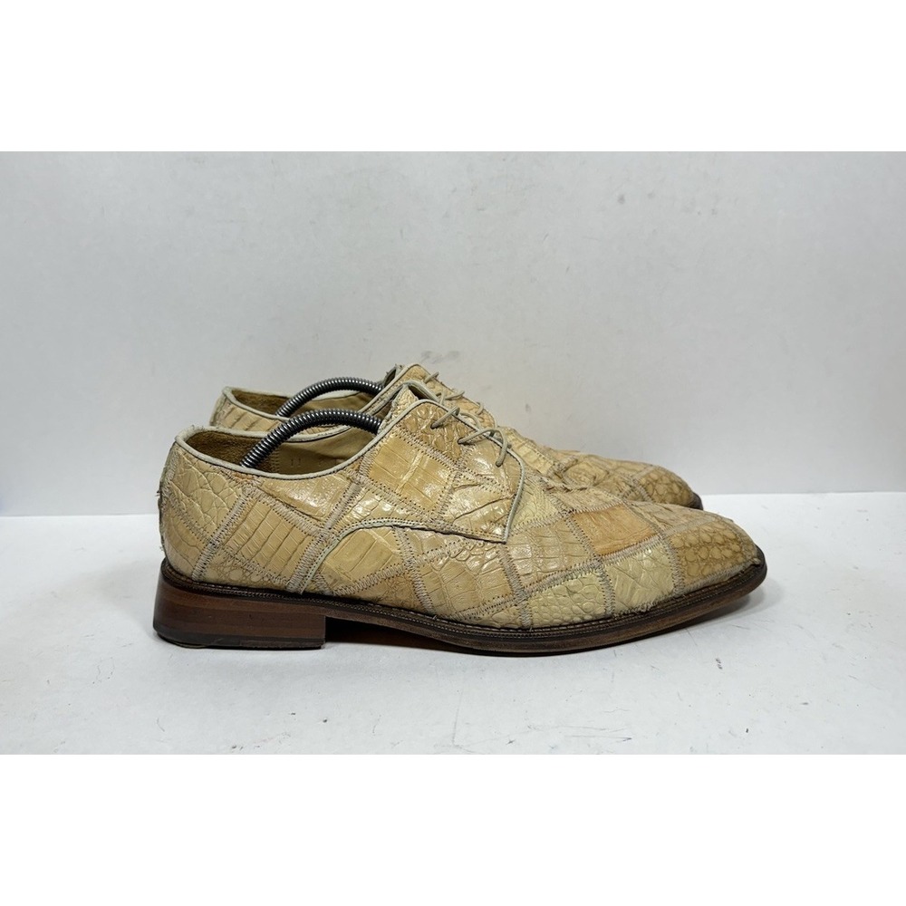 Belvedere Studio Genuine Crocodile Men's Size 11 Oxford Shoes HandMade Derby